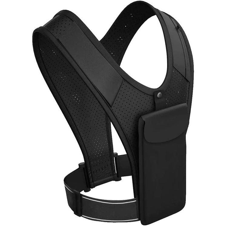 Adjustable Reflective Running Vest with Phone Holder
