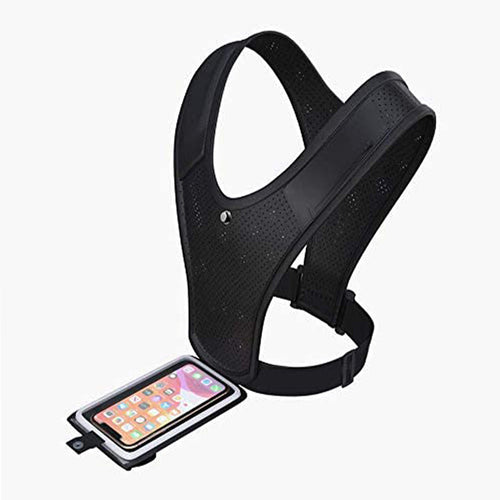 Adjustable Reflective Running Vest with Phone Holder
